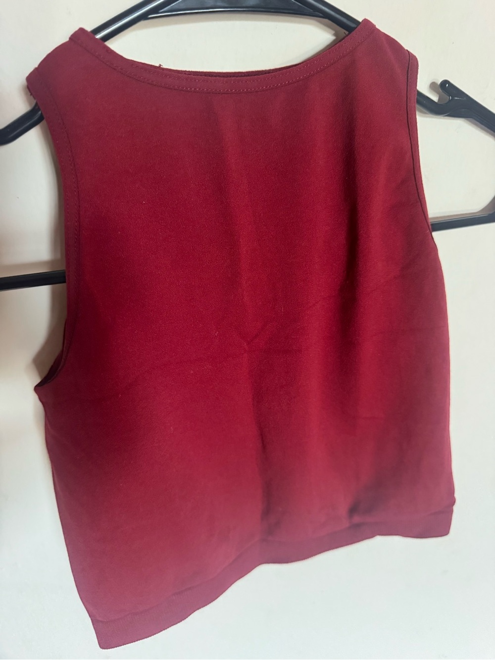 Free People Sleeveless Crop Tank Top - Burgundy